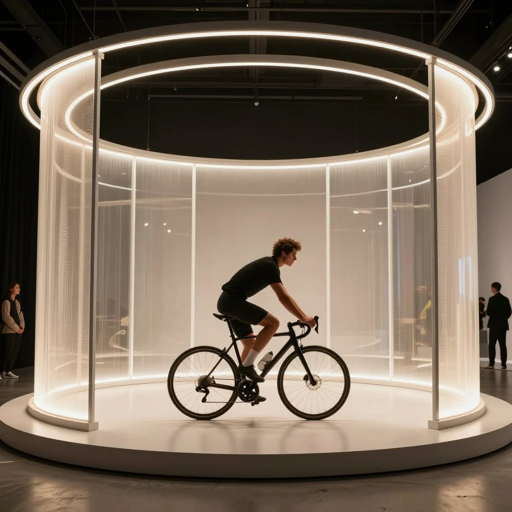 Layered wheel motif in coral and lavender tones for Forestamovement